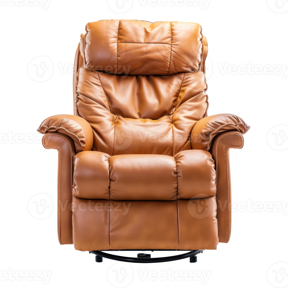 Recliner Chair front view full length isolate on transparency background png