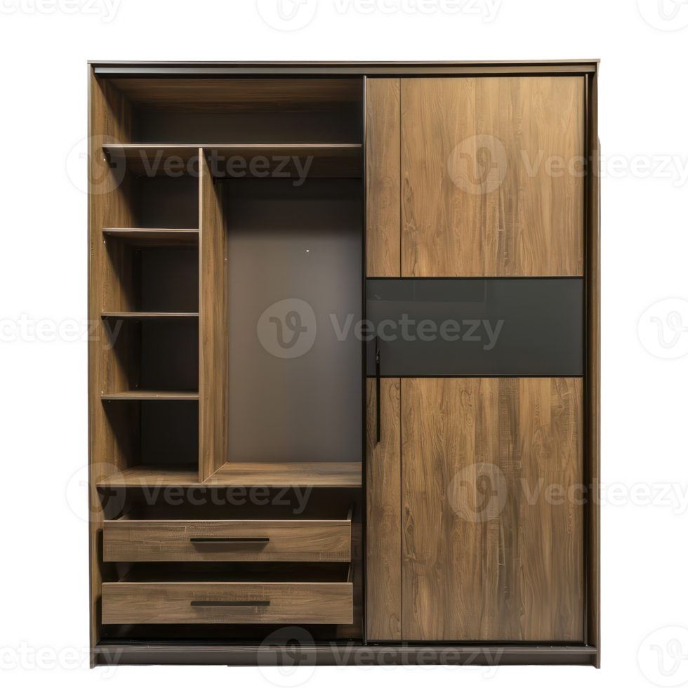 Modern Closet side view full length isolate on transparency background png