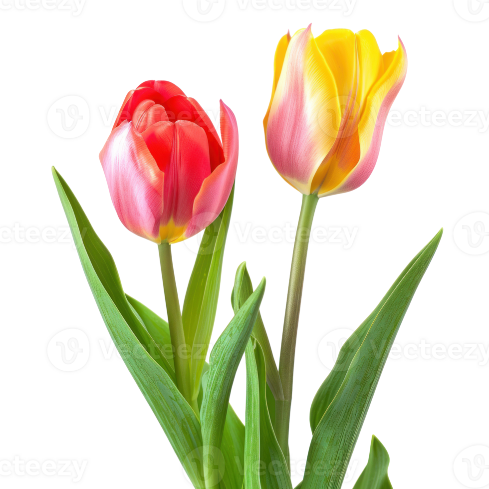 Tulip flower isolate on transparency background png