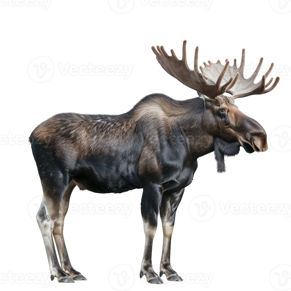Moose full body isolate on transparency background png
