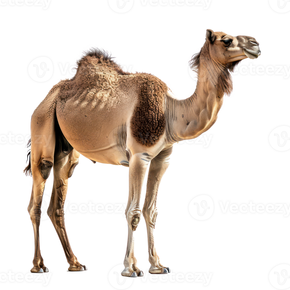 Camel side view full body isolate on transparency background png