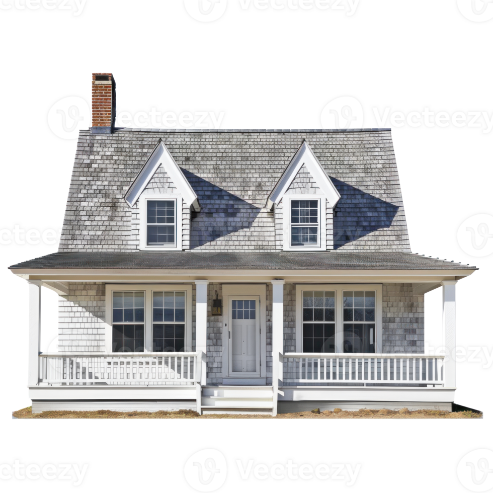 Cape Cod House isolate on transparency background png