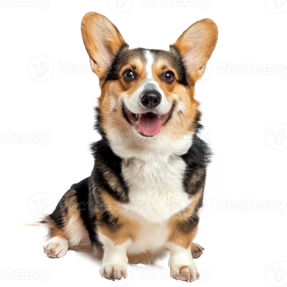 Corgis front view full body isolate on transparency background png