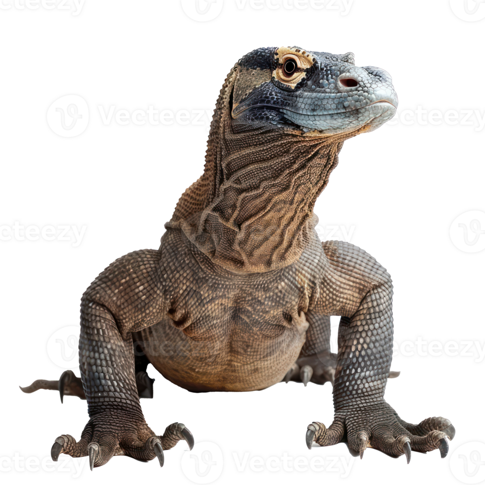 Komodo Dragon full body isolate on transparency background png
