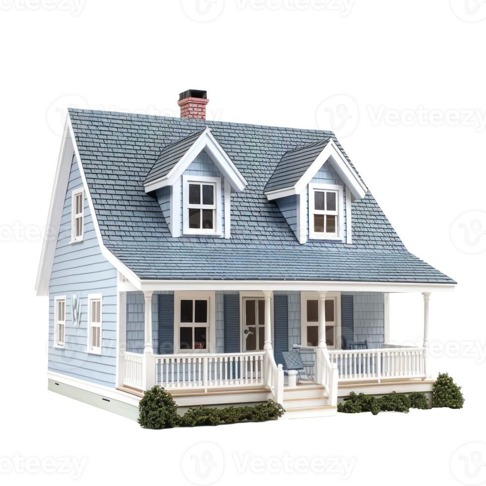 Cape Cod House isolate on transparency background png