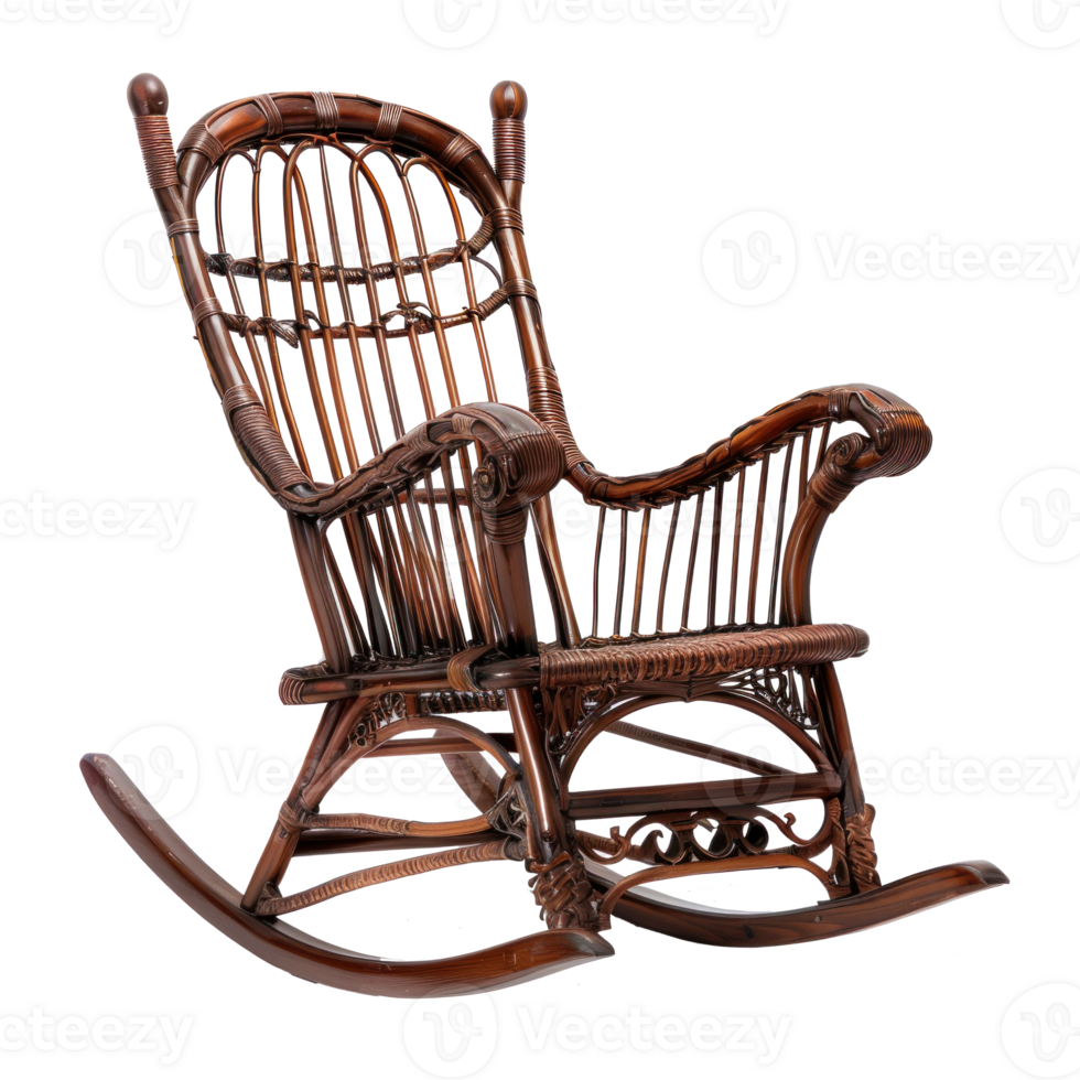Rocking Chair front view full length isolate on transparency background png