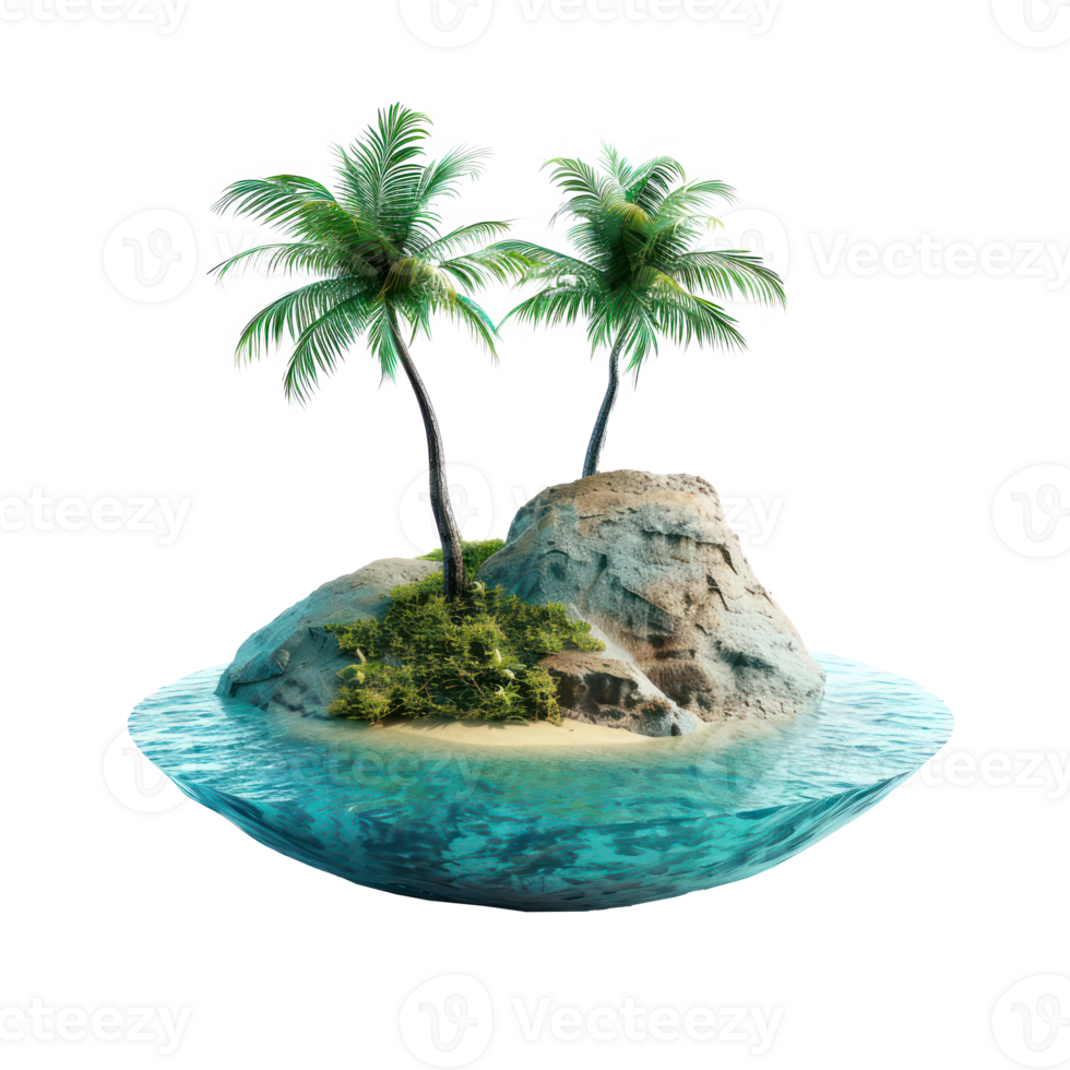 Island , summer travel and vacation isolate on transparency background png
