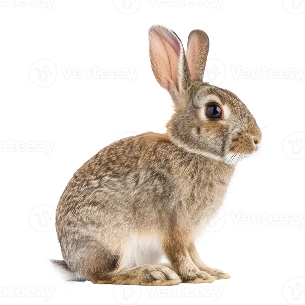 Rabbit full body isolate on transparency background png