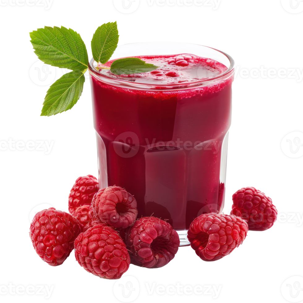 Raspberry juice front view isolate on transparency background png