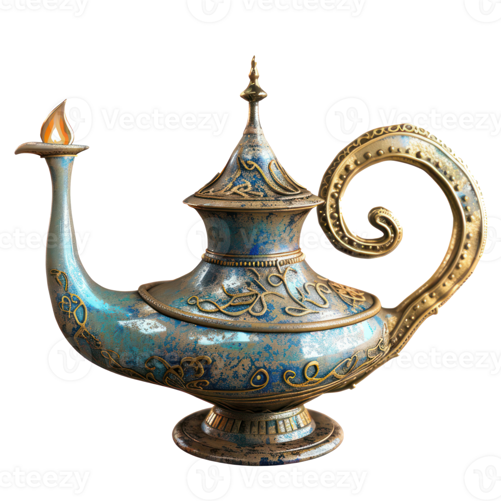 magic lamp isolate on transparency background png