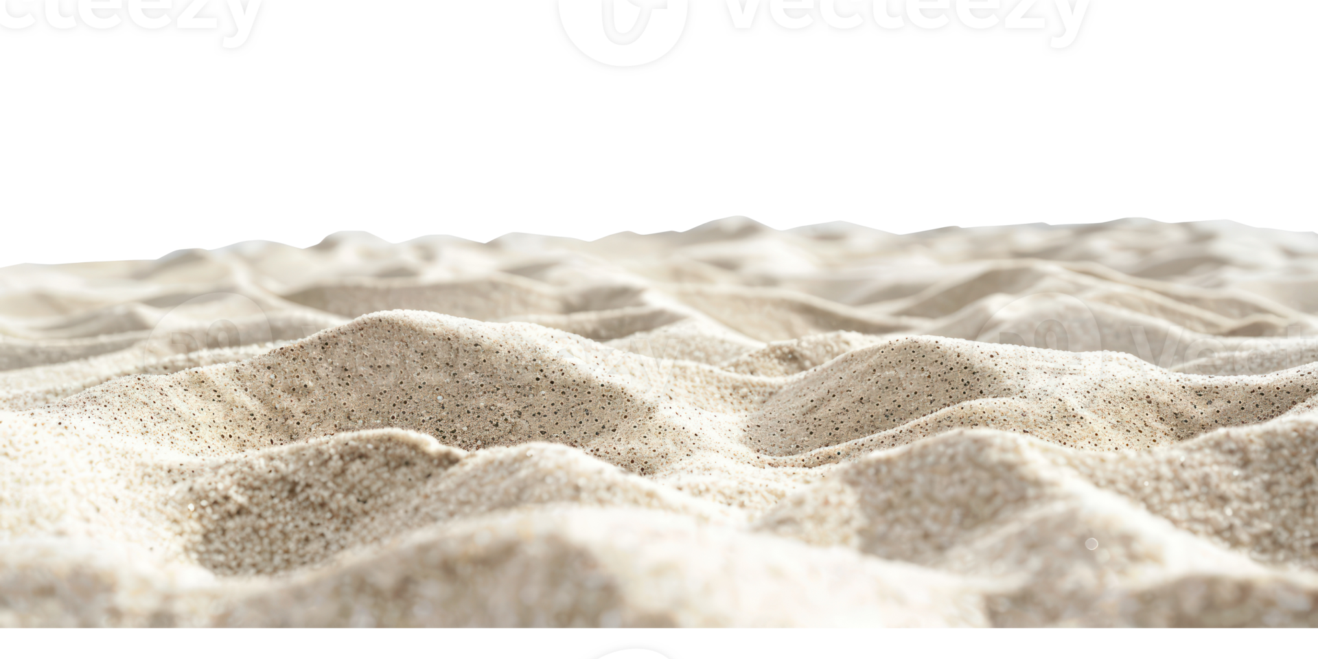 Beach white sand isolate on transparency background png