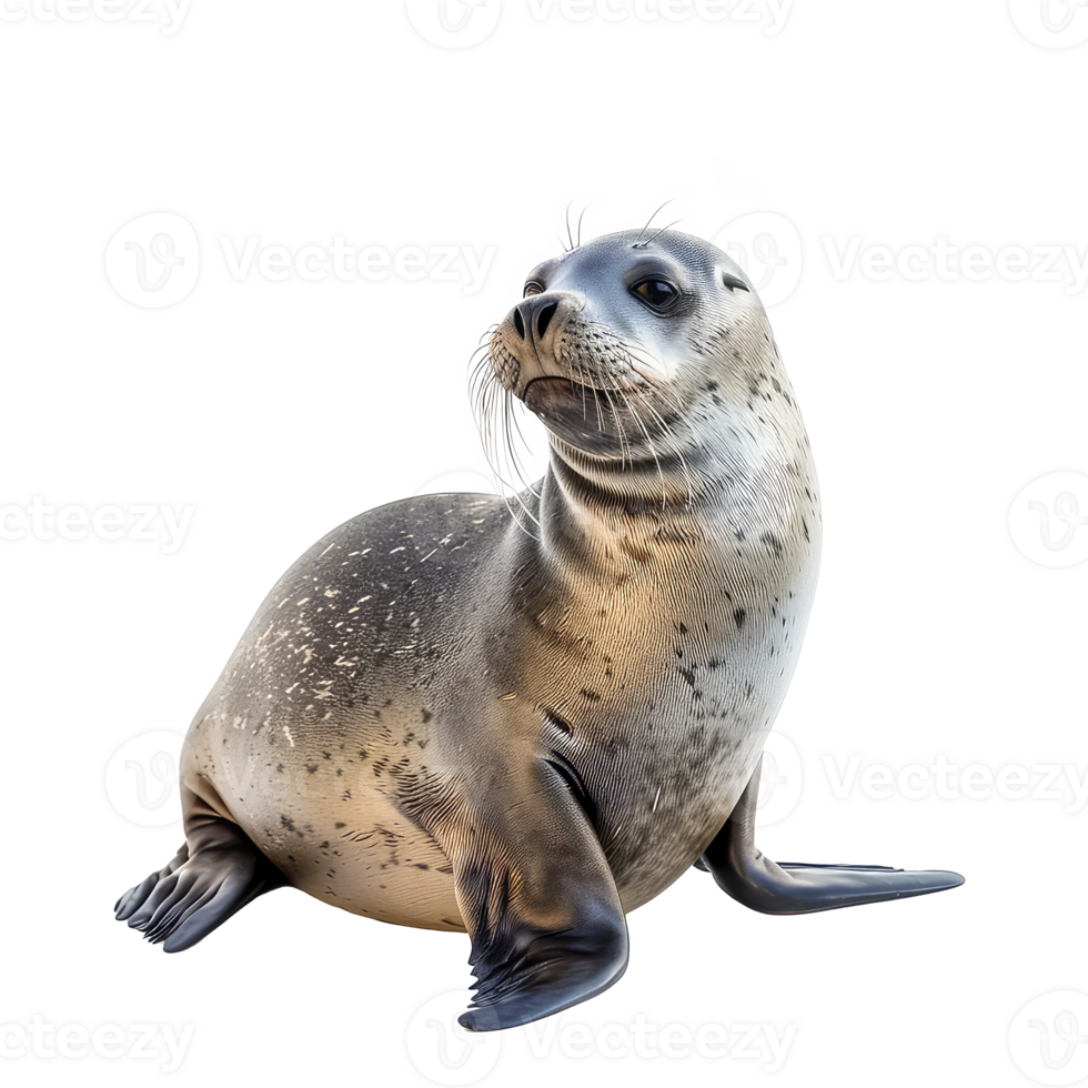 Seal full body isolate on transparency background png