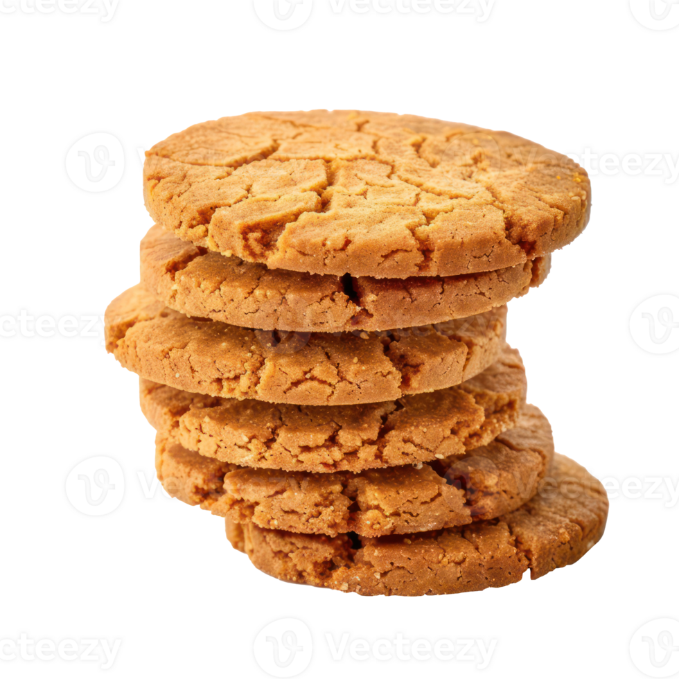 Biscuits Ginger snap front view full length isolate on transparency background png