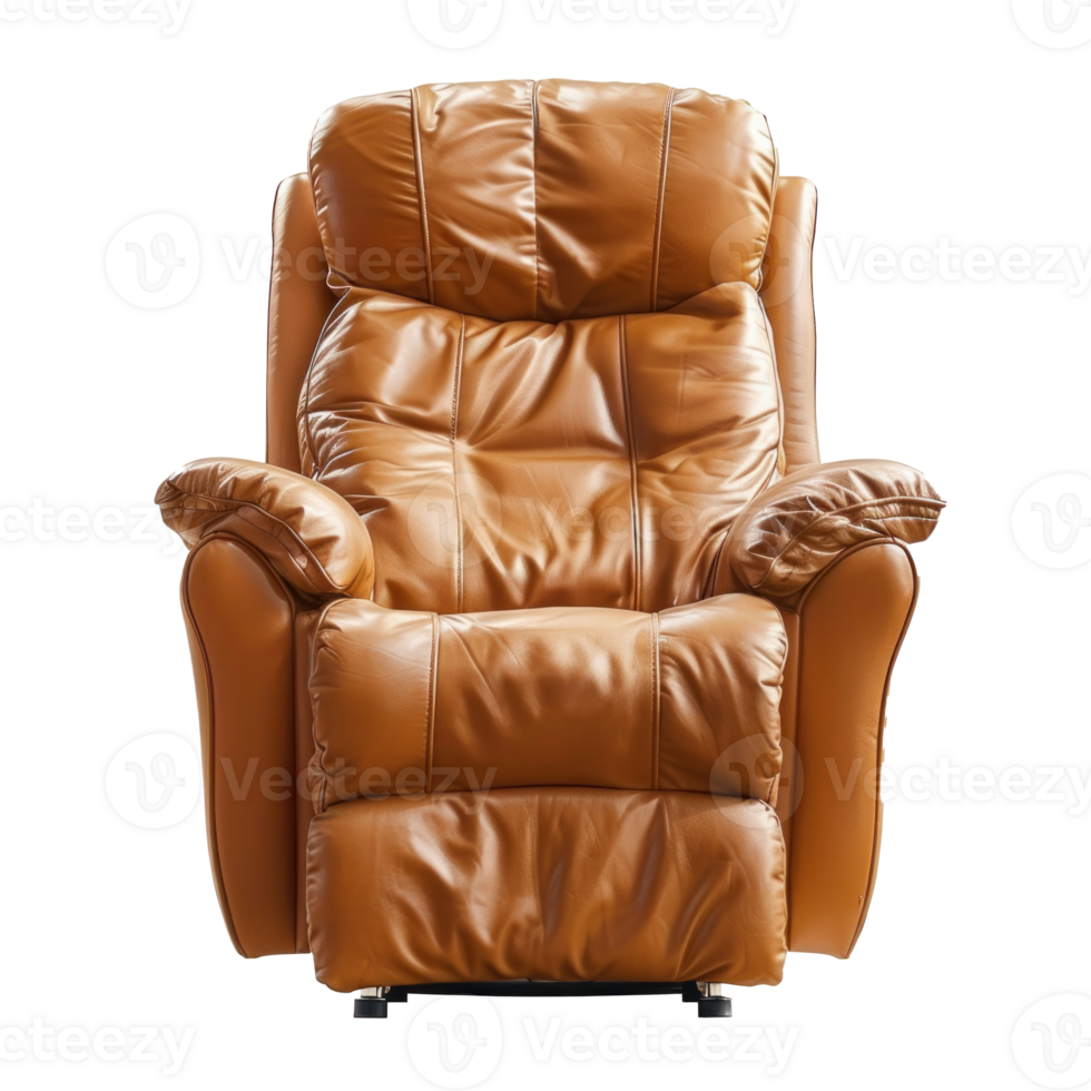 Recliner Chair front view full length isolate on transparency background png