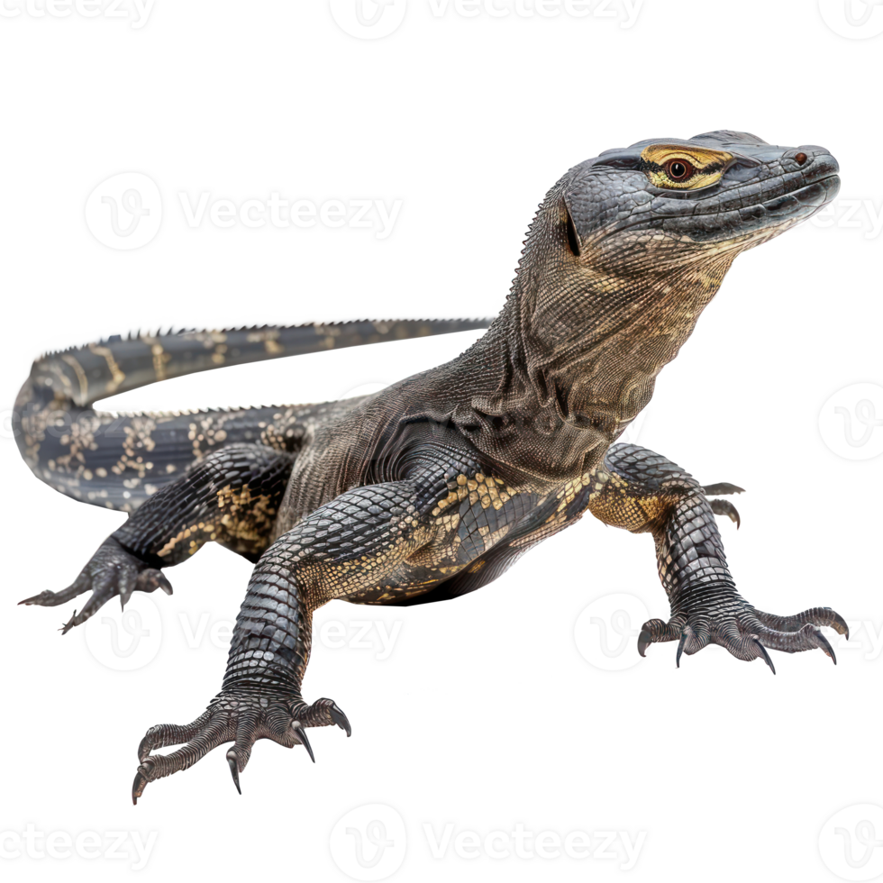 Monitor Lizard full body isolate on transparency background png