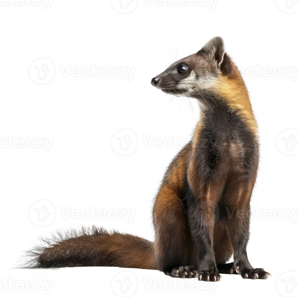 Marten side view full body isolate on transparency background png