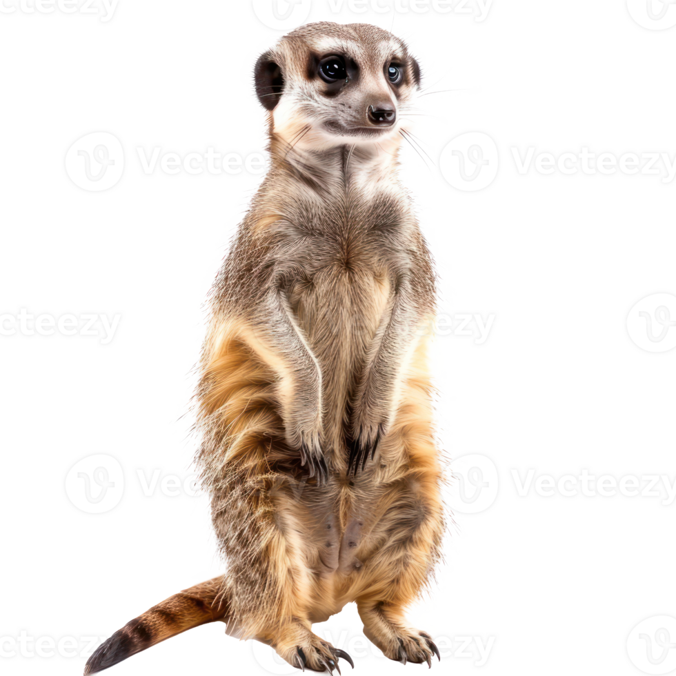 Meerkat full body isolate on transparency background png