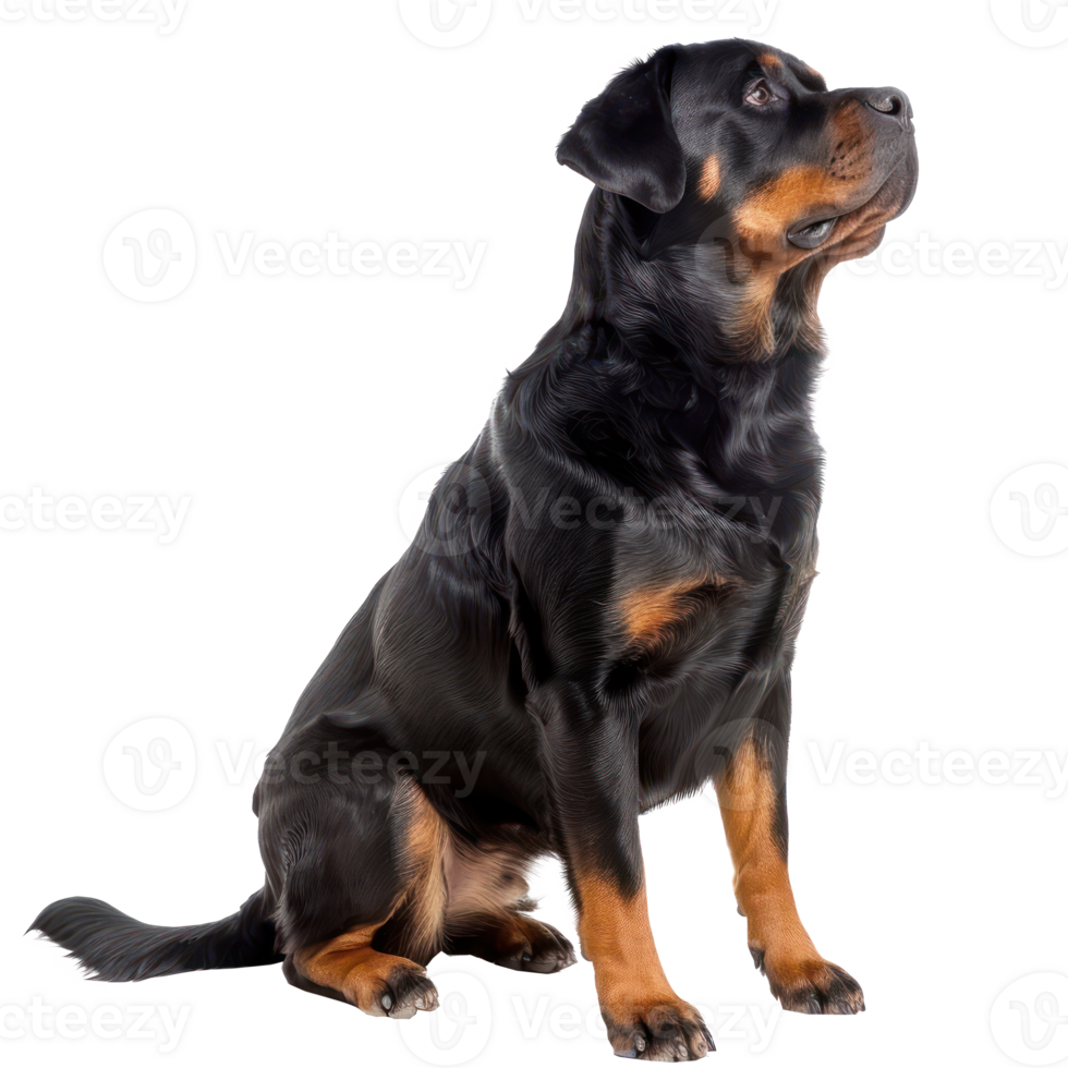 Rottweilers side view full body isolate on transparency background png