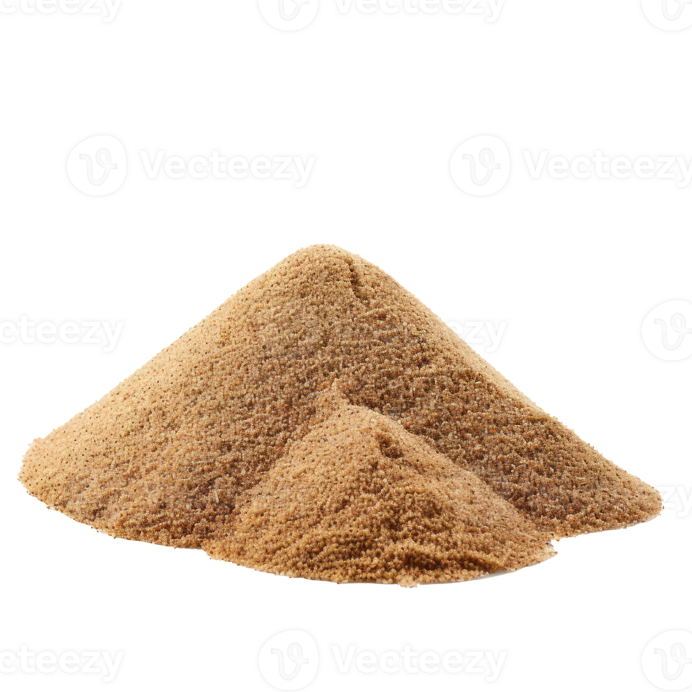 Construction sand pile isolate on transparency background png