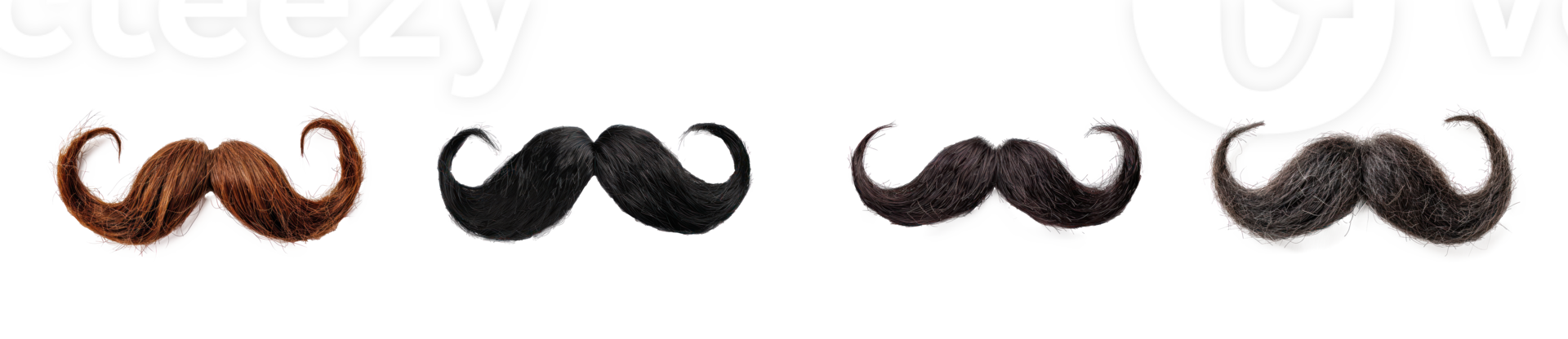 fake moustache isolate on transparency background png