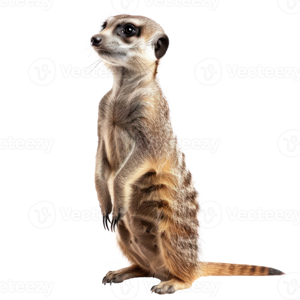Meerkat full body isolate on transparency background png