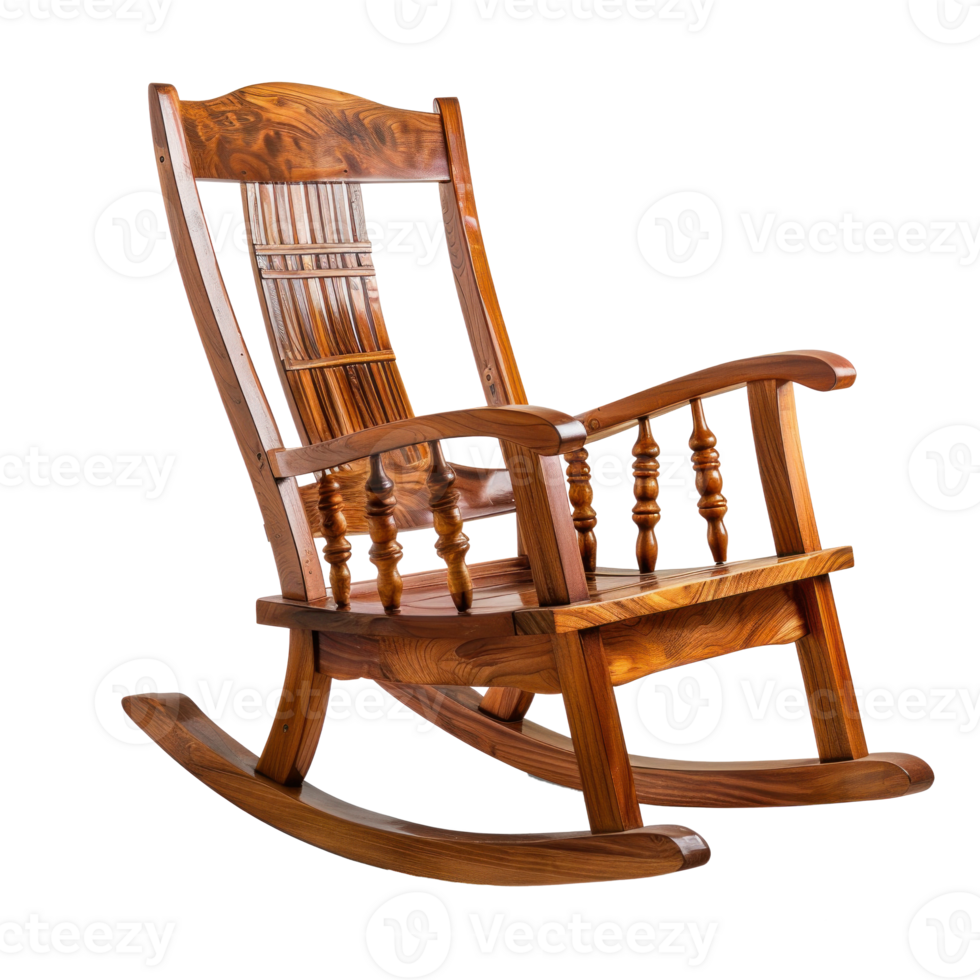 Rocking Chair front view full length isolate on transparency background png