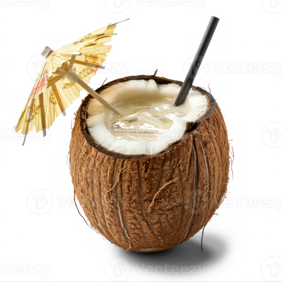 coconut cocktail isolate on transparency background png