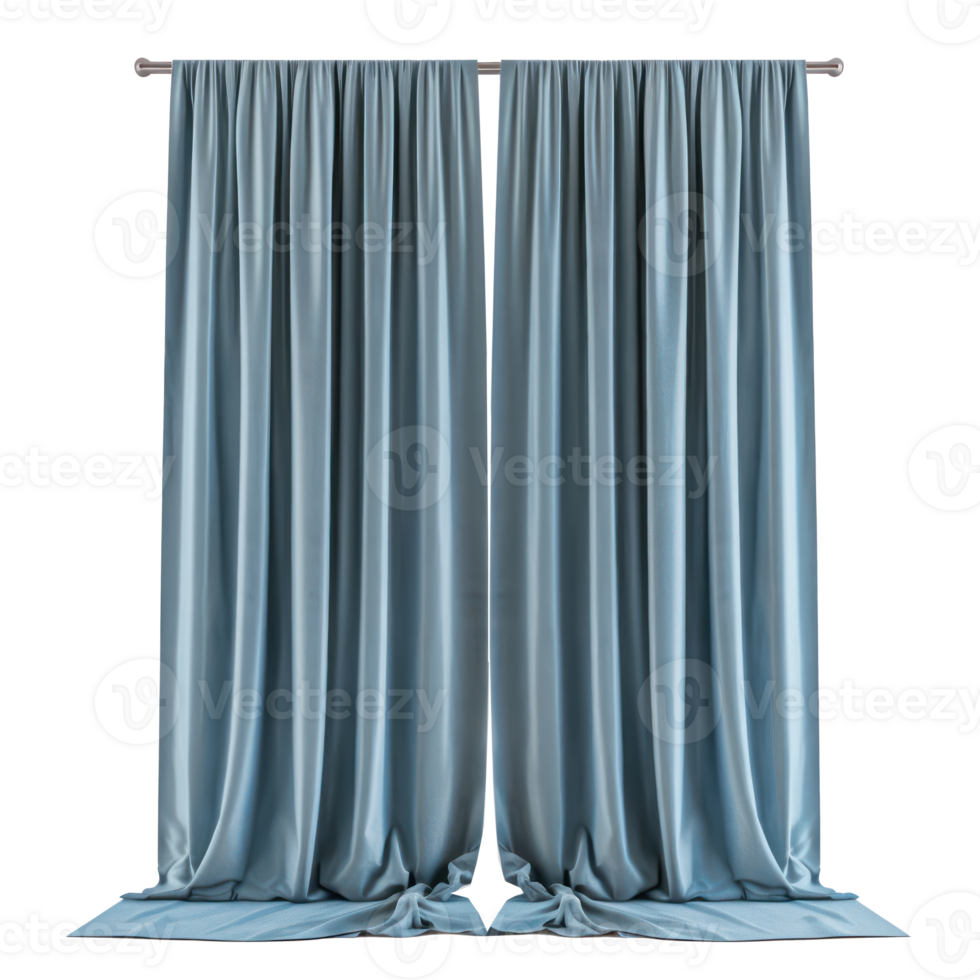 Curtains front view full length isolate on transparency background png