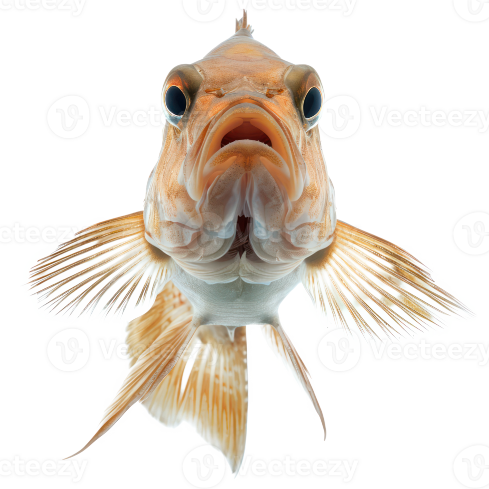 Driftfish front view full body isolate on transparency background png