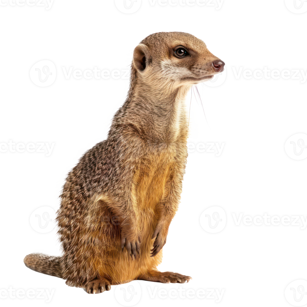 Mongoose full body isolate on transparency background png