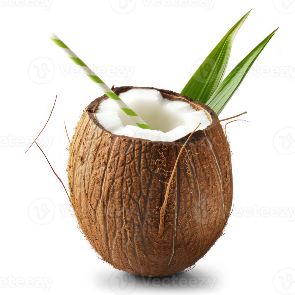 coconut cocktail isolate on transparency background png