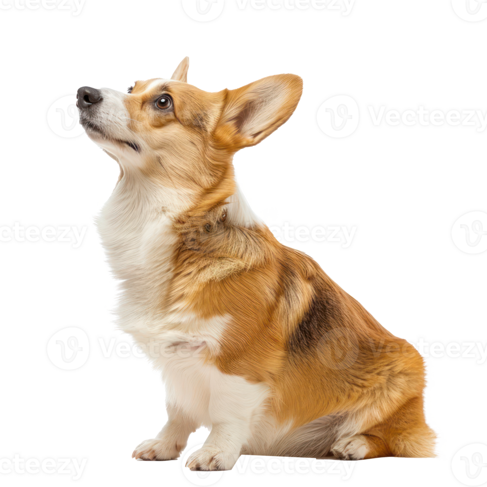 Corgis side view full body isolate on transparency background png