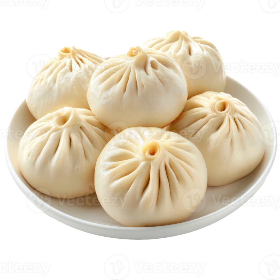 Chinese steamed buns isolate on transparency background png