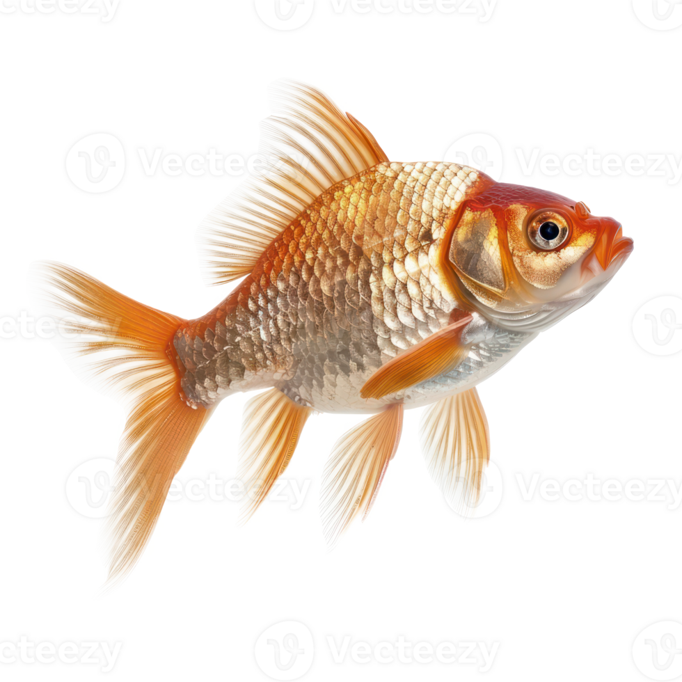 Fish front view full body isolate on transparency background png