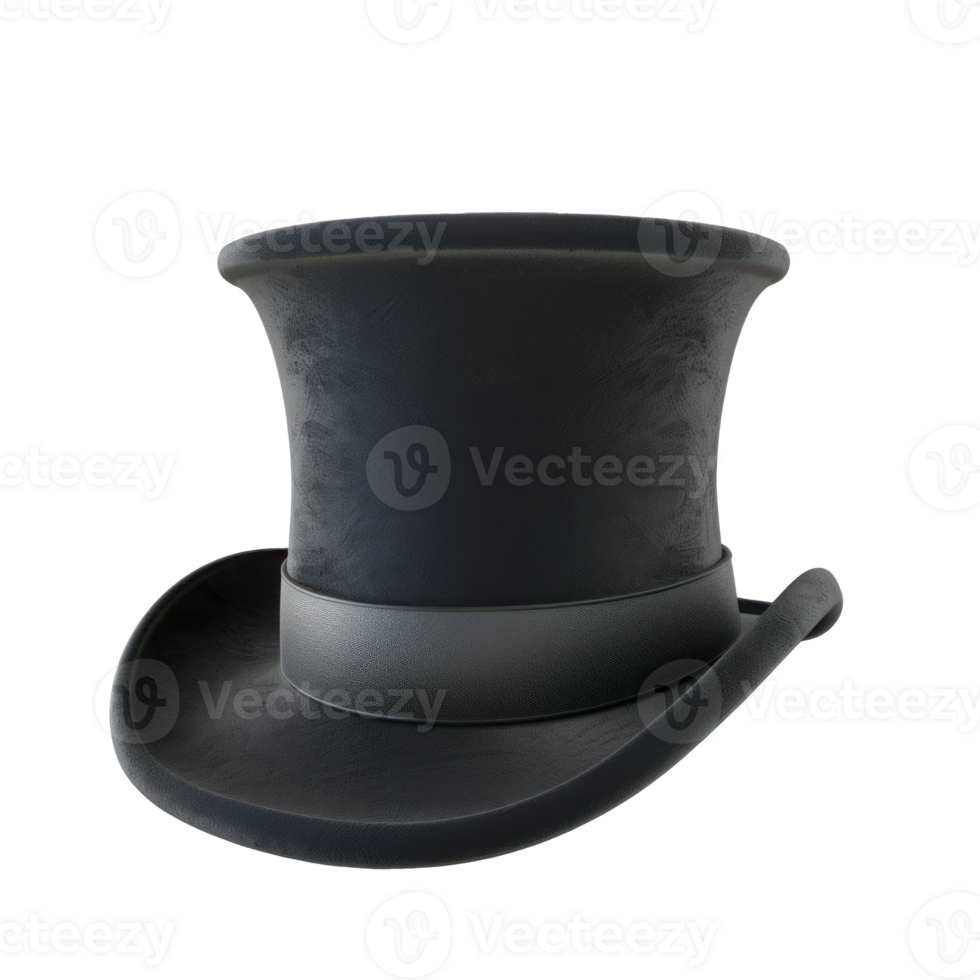 Top Hat front view full length isolate on transparency background png