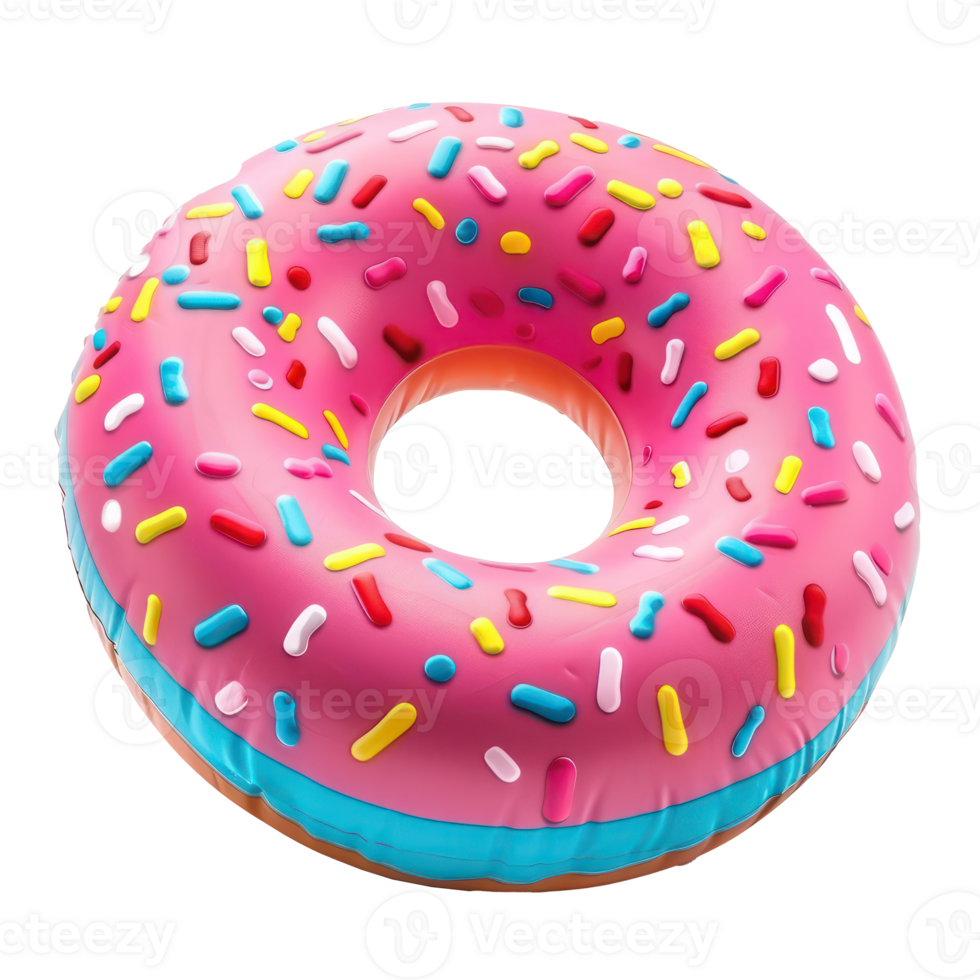 pool donut front view full length isolate on transparency background png