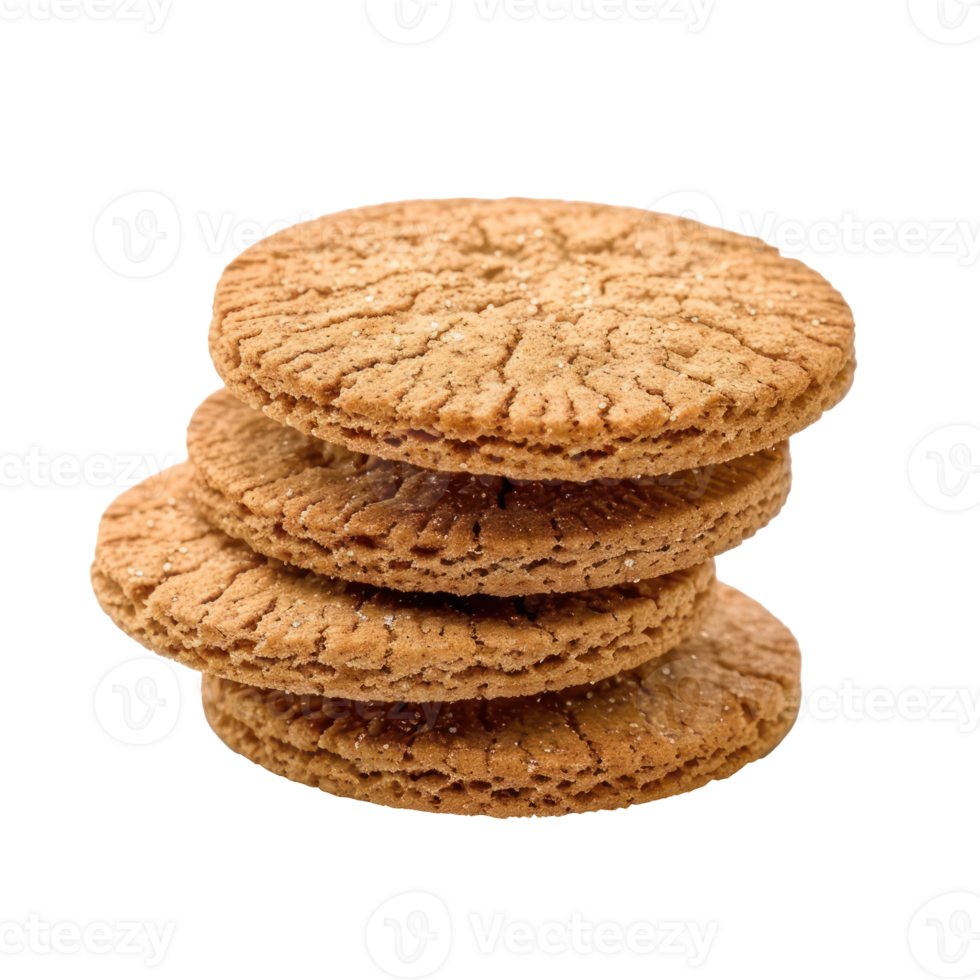 Biscuits Ginger snap side view full length isolate on transparency background png