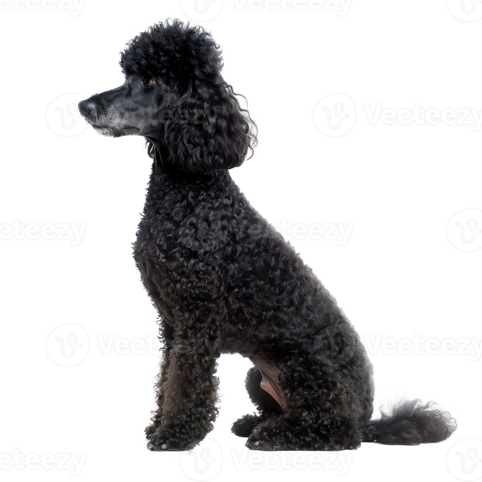 Poodles side view full body isolate on transparency background png