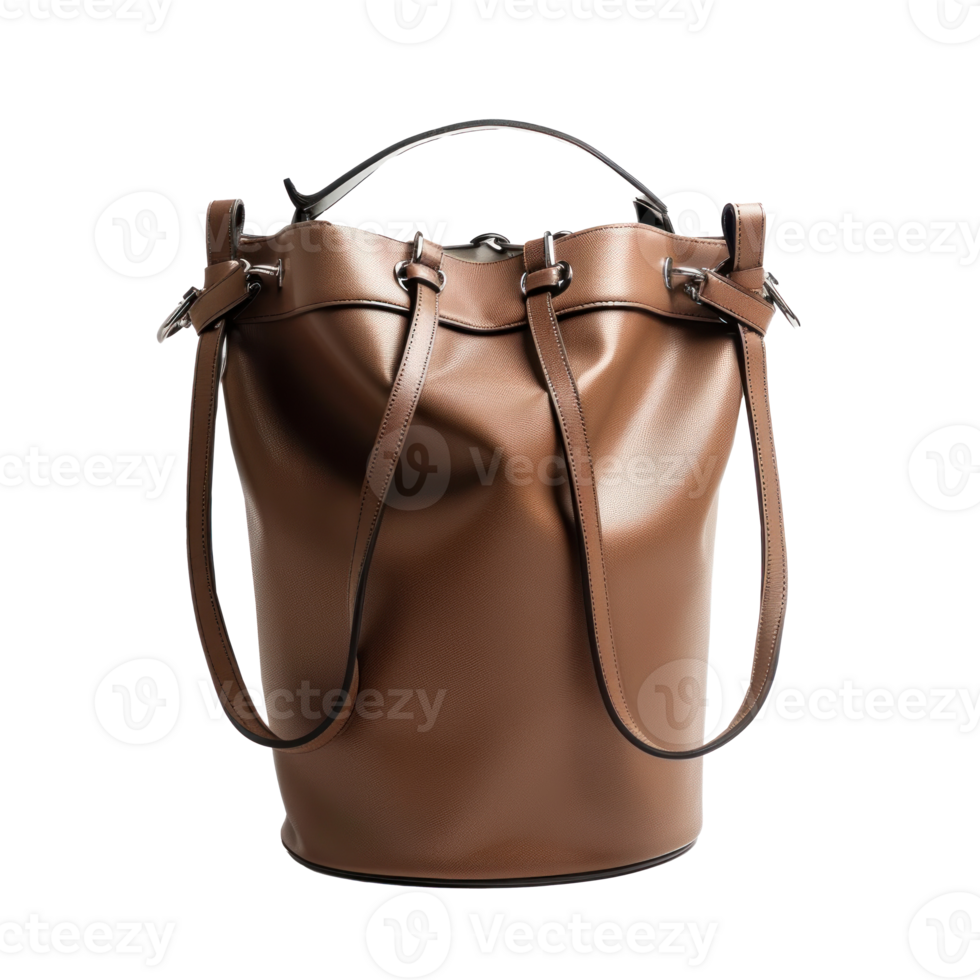 Bucket Bag front view full length isolate on transparency background png