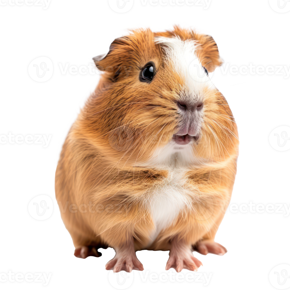 Guinea Pigs pet side view full body isolate on transparency background png