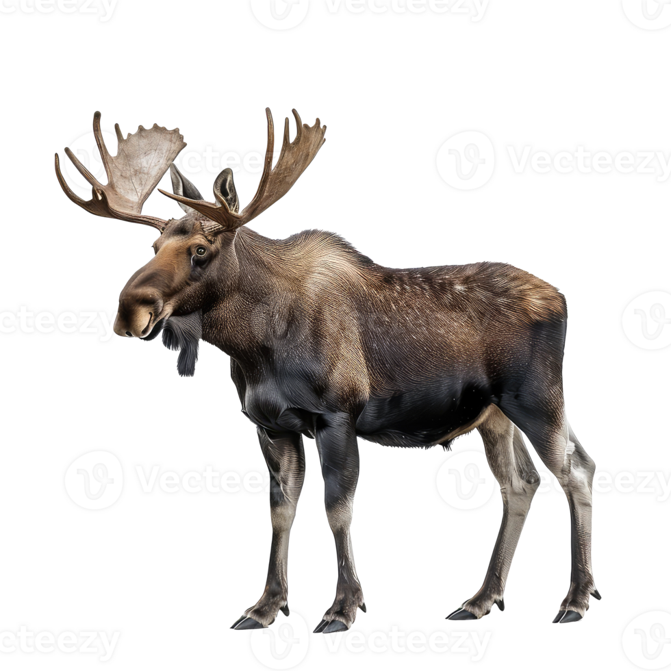 Moose full body isolate on transparency background png