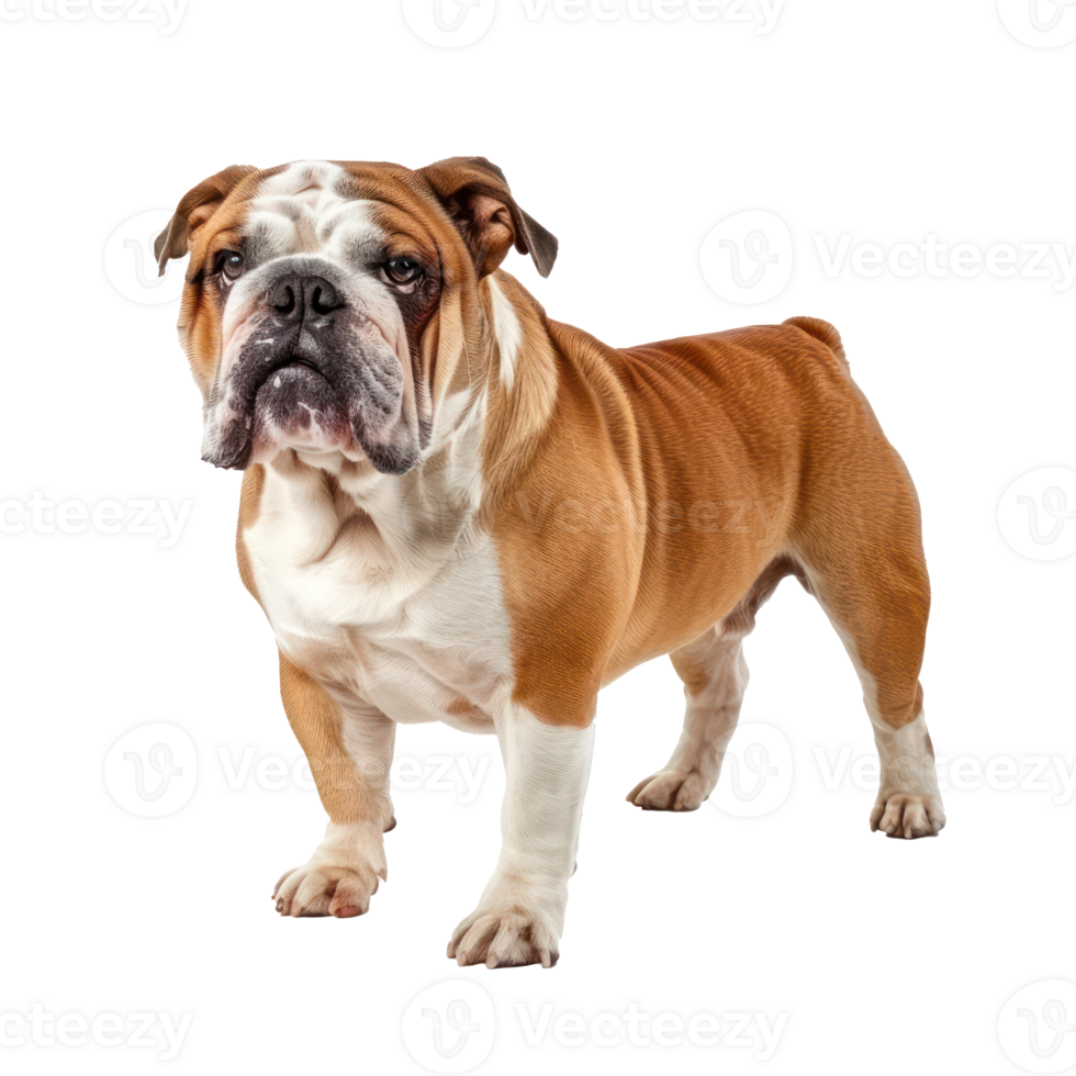 Bulldogs front view full body isolate on transparency background png