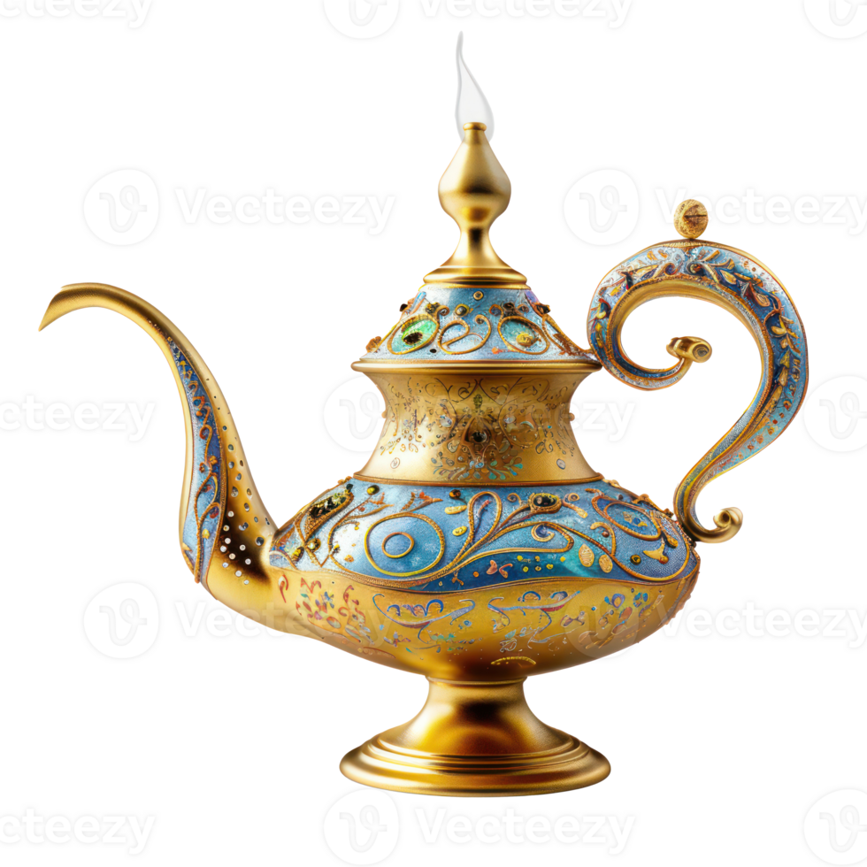 very beautiful magic lamp isolate on transparency background png