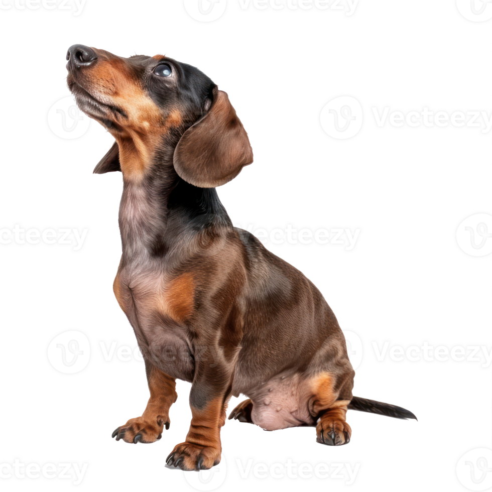 Dachshund dog side view full body isolate on transparency background png