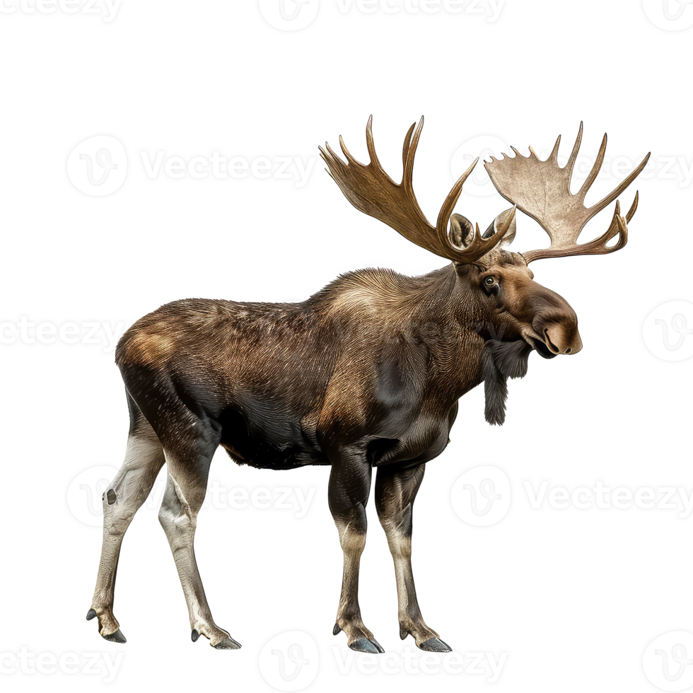 Moose full body isolate on transparency background png
