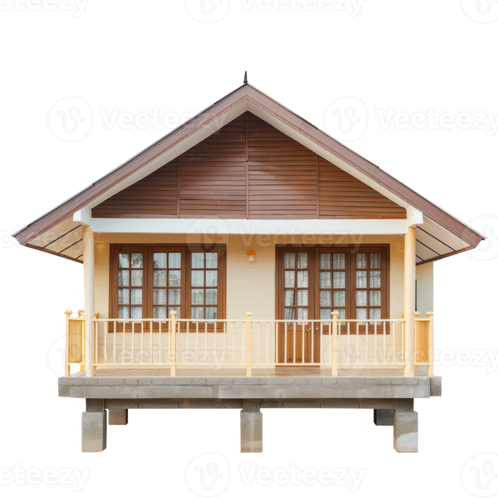 Patio Home front view full length isolate on transparency background png