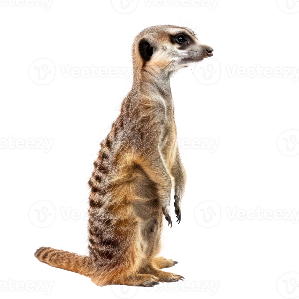 Meerkat full body isolate on transparency background png