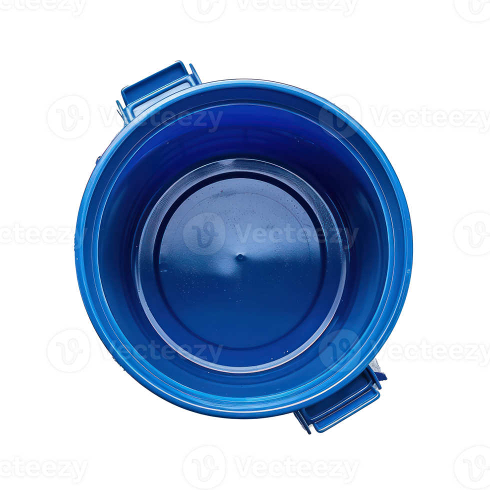 Bucket top view full length isolate on transparency background png