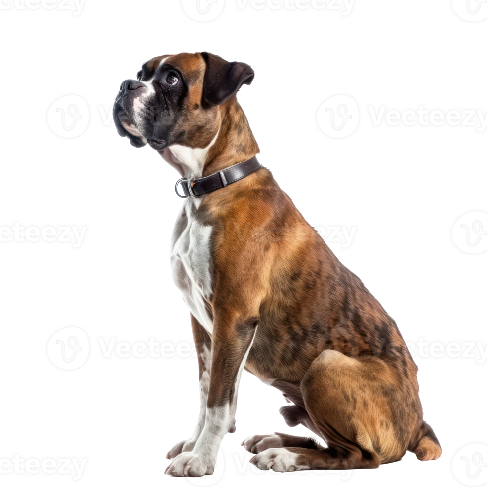 Boxers pet front view full body isolate on transparency background png