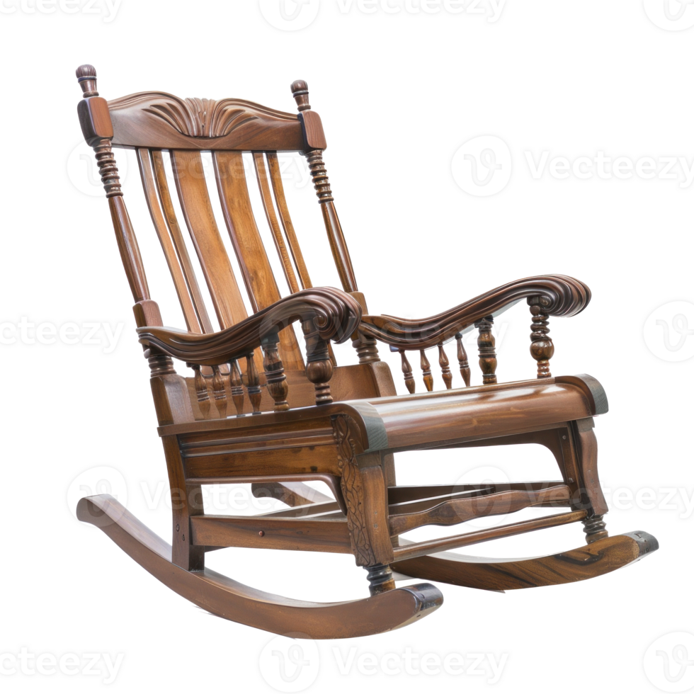Rocking Chair front view full length isolate on transparency background png